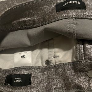 Express skinny high rise - silver - size 00